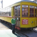 Erynn by and old trolley car